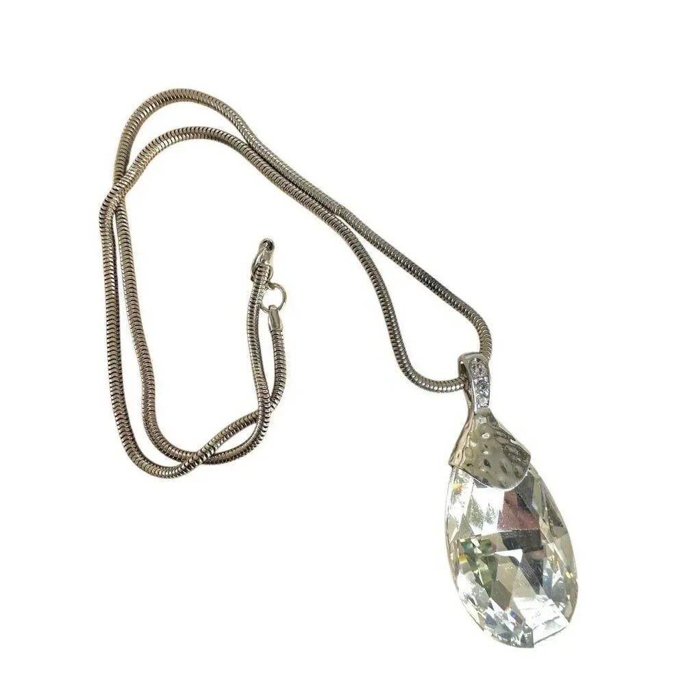 Vintage  Crystal Teardrop Necklace